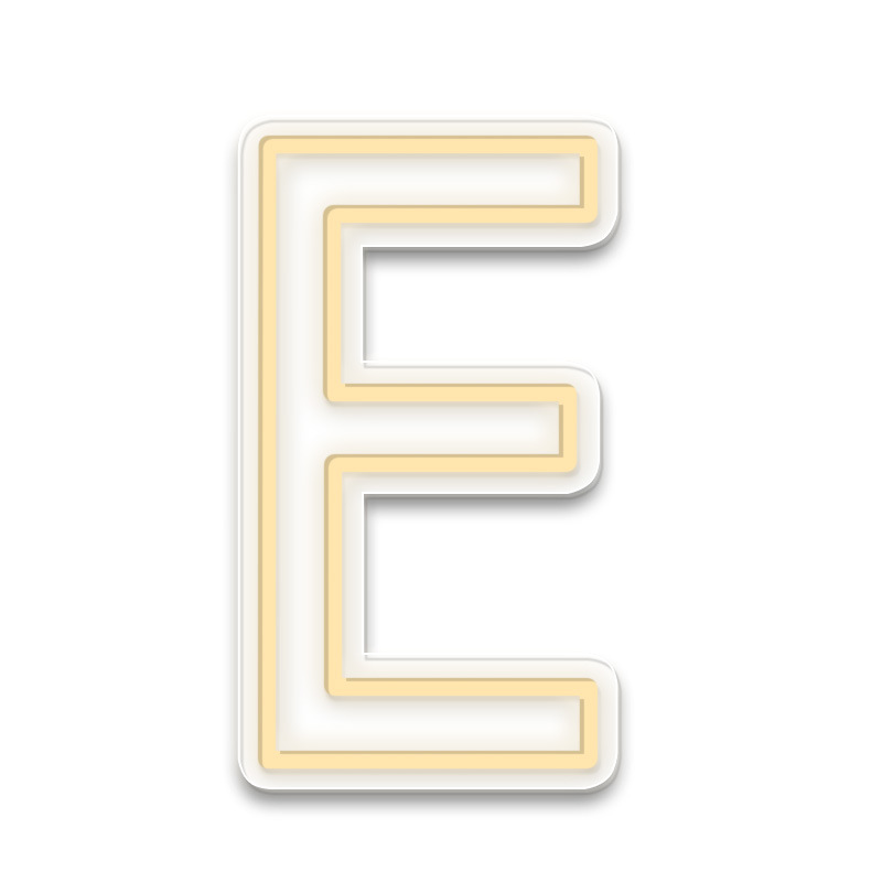 Luminous letter lamp A-Y double-sided advertising sign V color-coated luminous fine flashing letter mother bead Item Picture