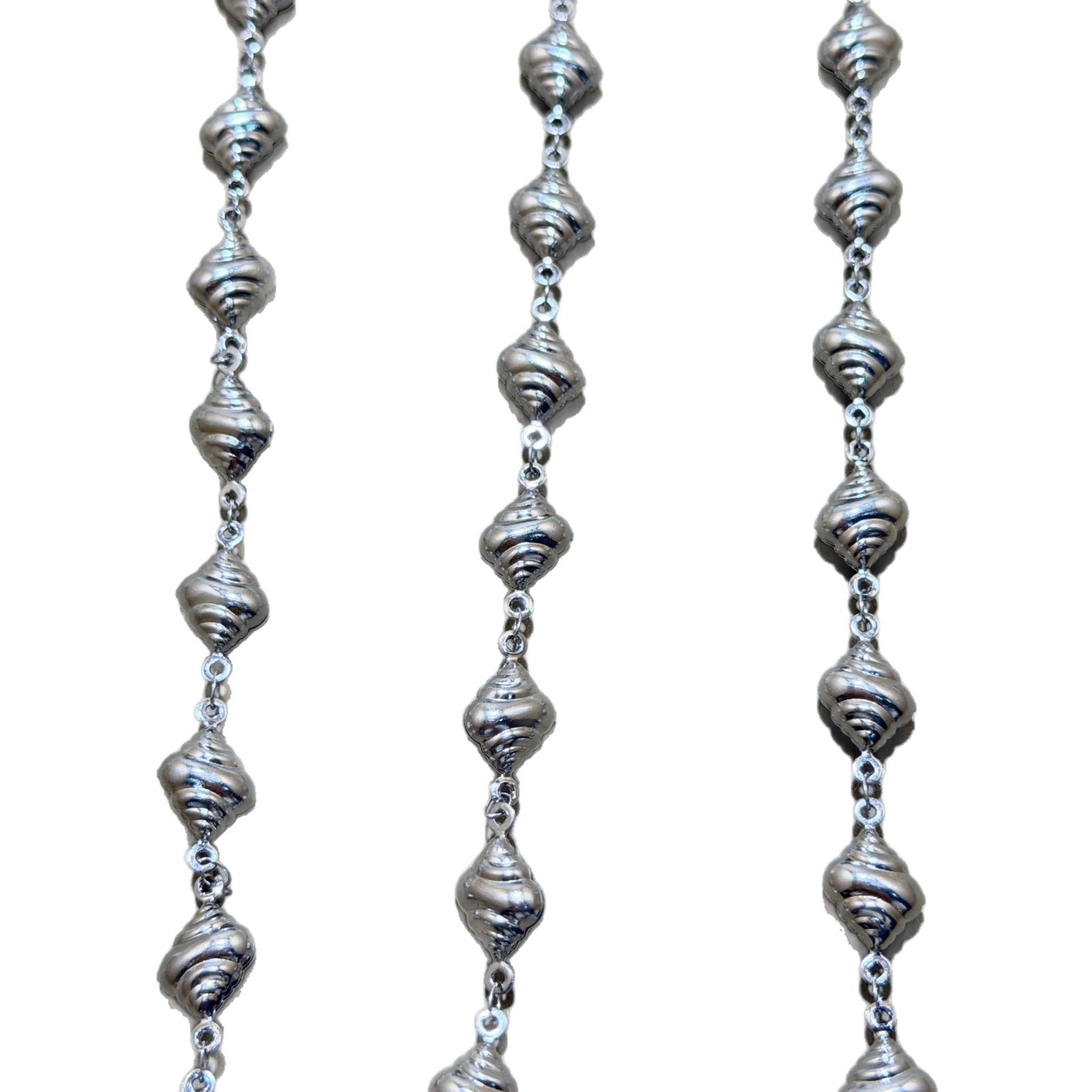 Cross-border new hollow conch chain DIY bracelet semi-finished product, retro silver jewelry handcrafted decoration loose chain wholesale Item Picture