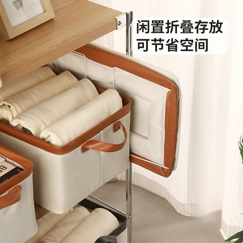 Pants storage wonder, dormitory foldable sweater and jeans storage box, wardrobe layered clothes storage box wholesale details Picture