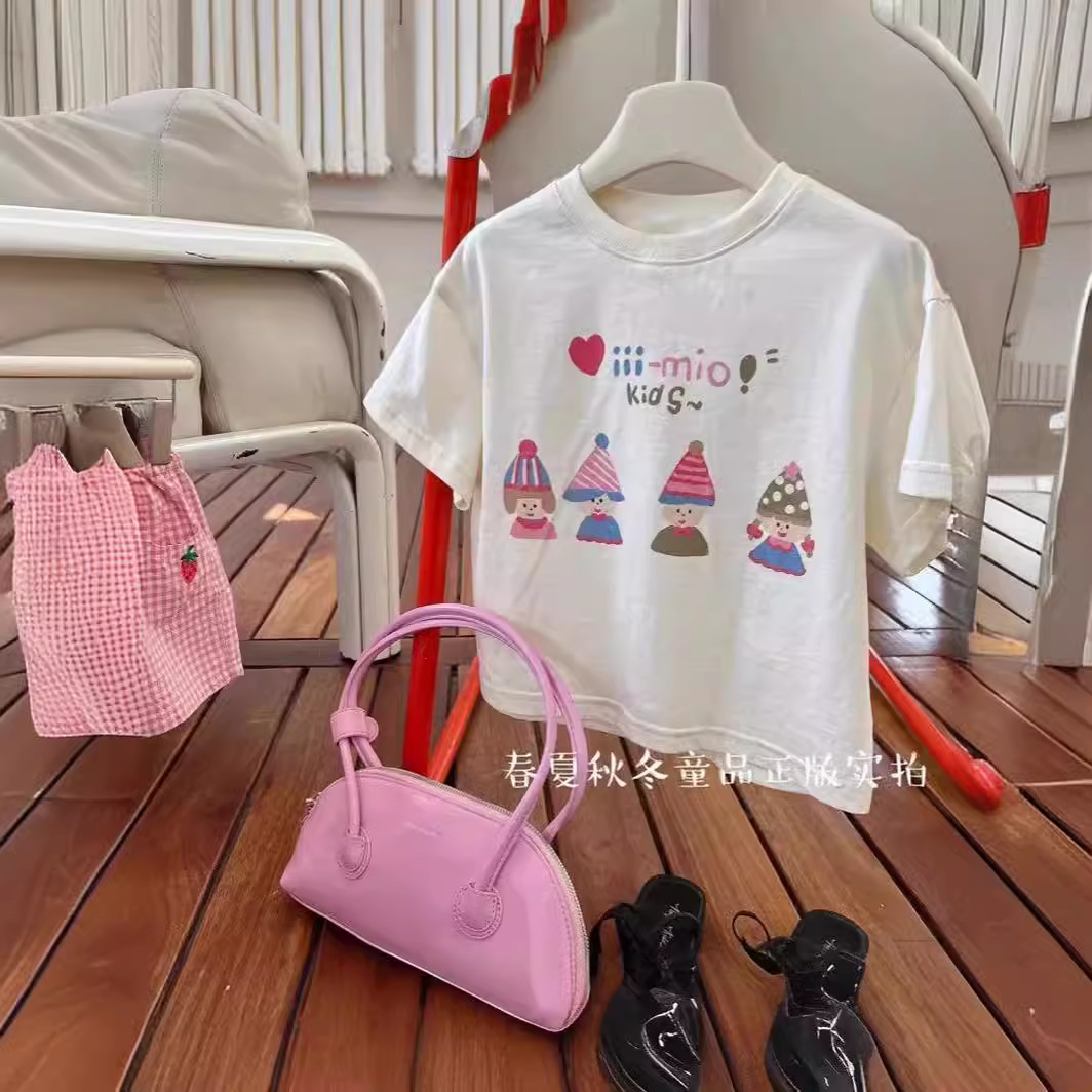 Pure cotton children's casual shorts and T-shirt set, new summer style for girls and girls, printed princess half-sleeved short-sleeved top Application Scenario