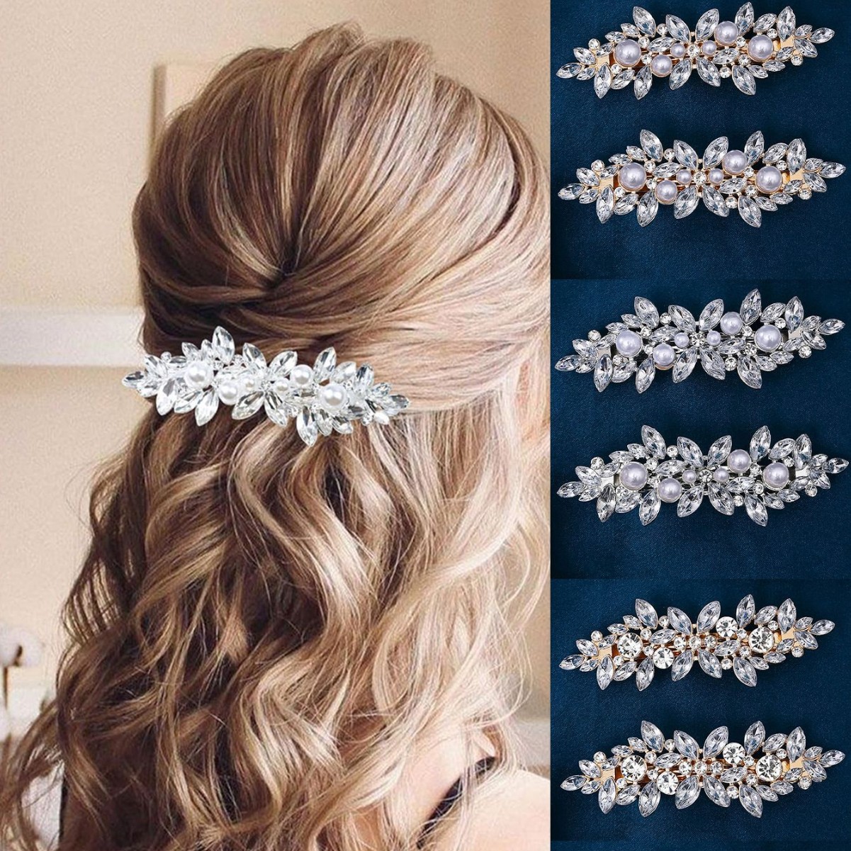 The 2025 new small-sized wheat ear hair clip, women's hair clip, back head bun, shark clip headwear, and Internet celebrity grab clip