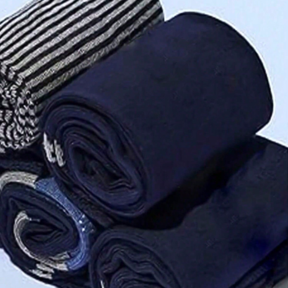 Amazon cross-border supply men's thigh-high socks, large size striped, high-waisted, personalized and trendy European and American summer thin men's socks for export Item Picture