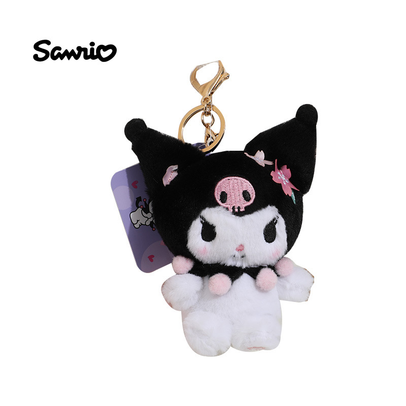 Sanrio official authorized library Lomi plush toy, Melody KT cat backpack, key pendant, doll dog Item Picture