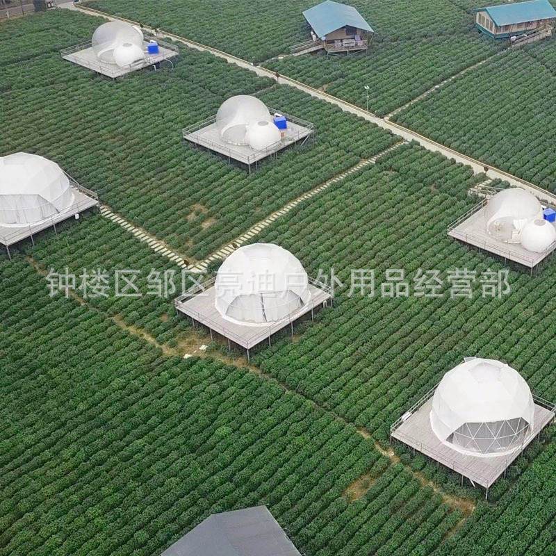 Outdoor camping transparent spherical tents, hotel resorts, starry sky tents, scenic area campsites, homestays, hotels, tent rooms Application Scenario
