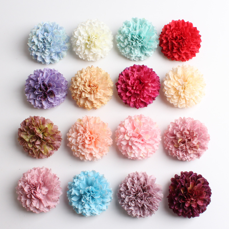 仿真千层菊花头圆菊球菊仿真花DIY服装胸花头饰配件假花批发