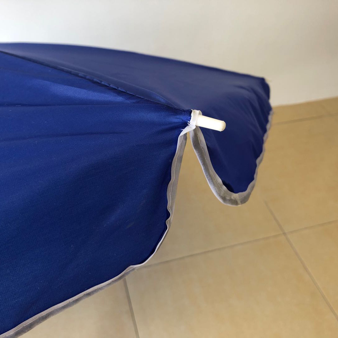 户外低价高品质1.8米涤丝沙滩彩虹太阳带铝棒摆摊遮阳伞印刷logo产品图