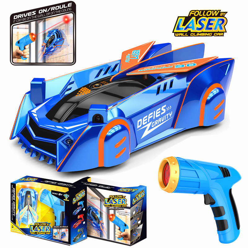 Children's light-chasing wall-climbing car, remote control car, laser wall-absorbing, infrared wall-climbing stunt programming racing car, boys' toy details Picture