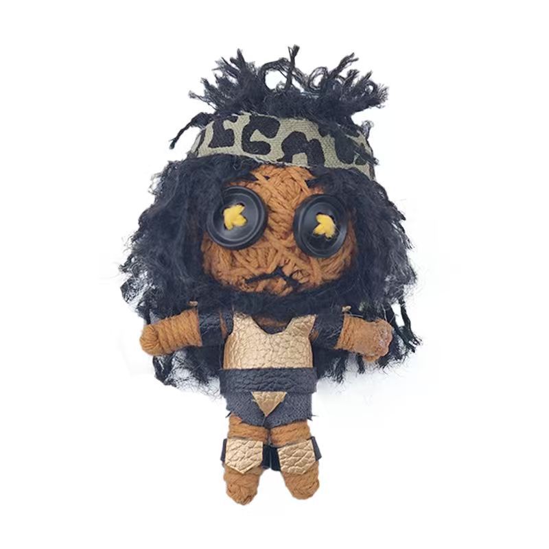 原创橄榄球运动员纯手工棉线娃娃外贸款伏都娃娃第五序列白底实物图