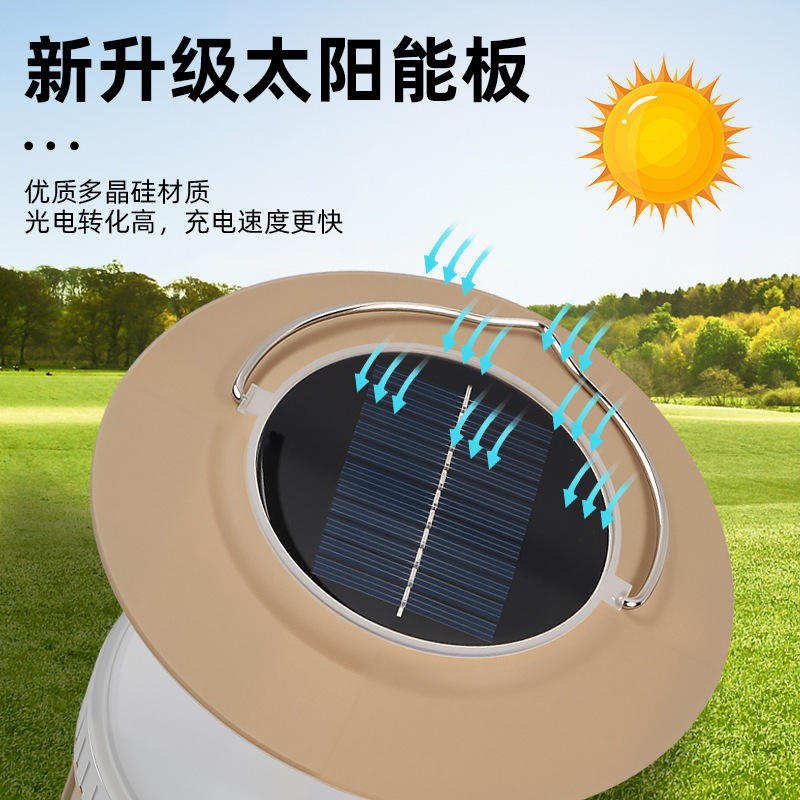 Pailide's new solar-powered hand-cranked multi-functional camping lamp, USB charging emergency light, LED outdoor lighting tent Specification image