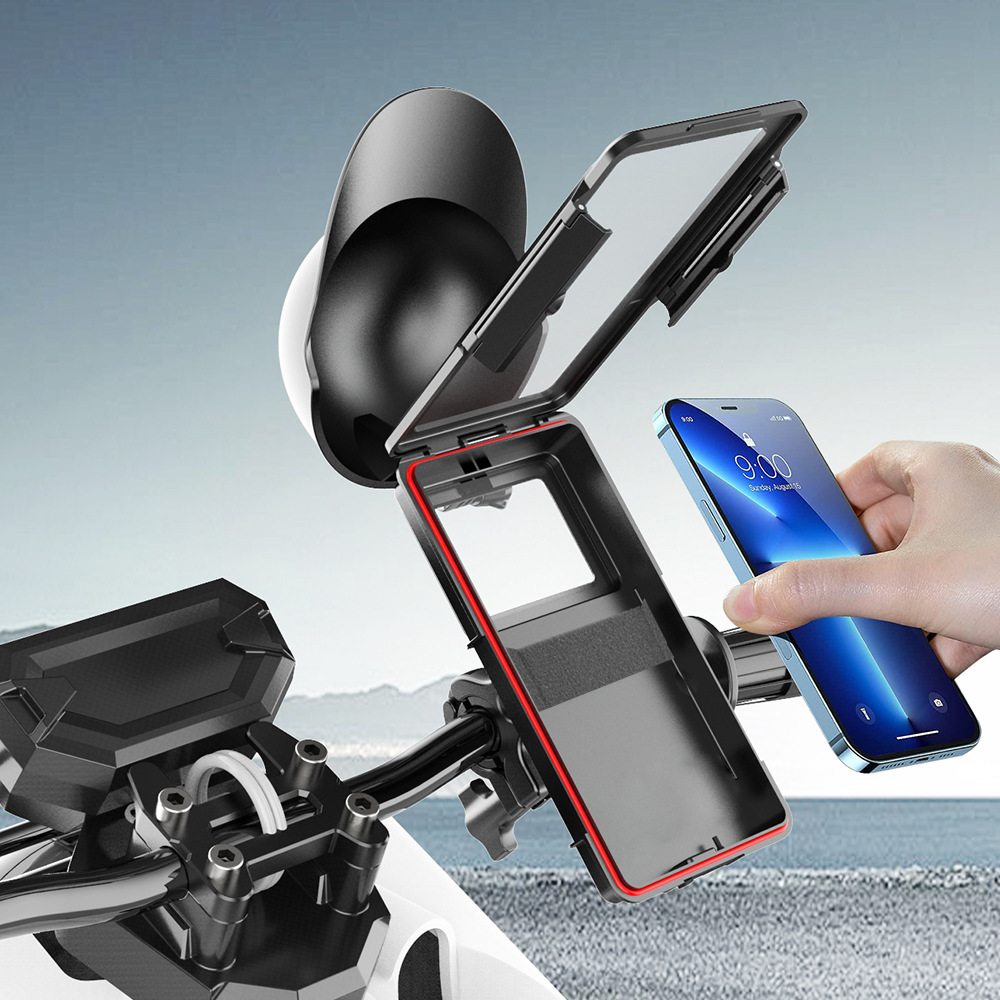 DC2510 hooded bicycle phone stand waterproof bag, bicycle phone stand, takeout navigation, motorcycle handlebar waterproof stand