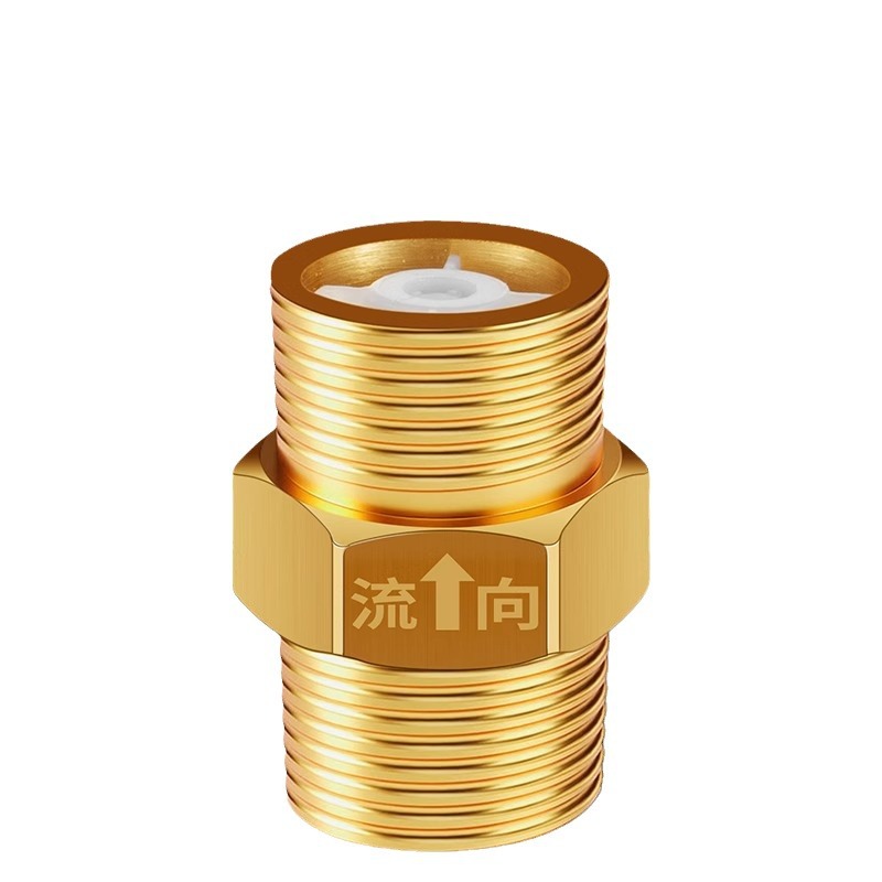 金色阀门接头 304不锈钢快速连接水暖配件家用工业用白底实物图