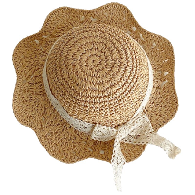 Sombrero de bebé coreano primavera verano niños sombrero de paja bebé visera sombrero de protección solar para niñas playa sombrero nuevo estilo Item Picture