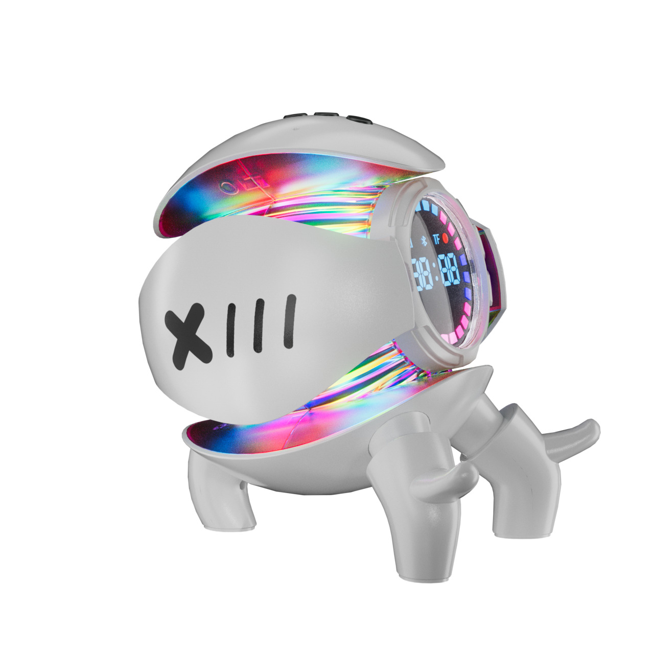 Connect the Wi-Fi to the Doubao Deepseek Little Monster smart Bluetooth clock. Insert the TF card and connect it to the computer speaker Item Picture