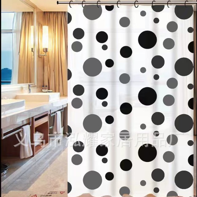 浴帘涤纶/浴室帘欧式/折叠浴帘/浴室帘peva/浴室帘女人简约产品图