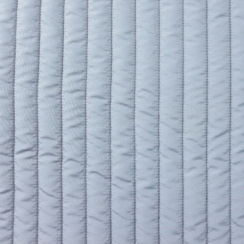 RPET再生春亚纺超声波绗缝直条秋冬羽绒服棉袄外套野餐垫手袋布料