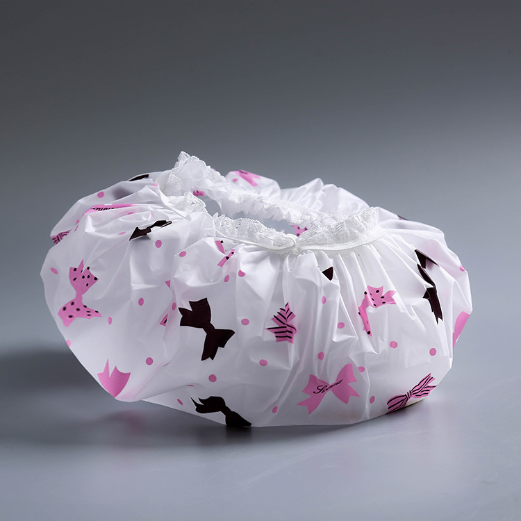 义乌市兴泉百货婴儿浴帽印花图案印度帽洗澡帽洗发盆