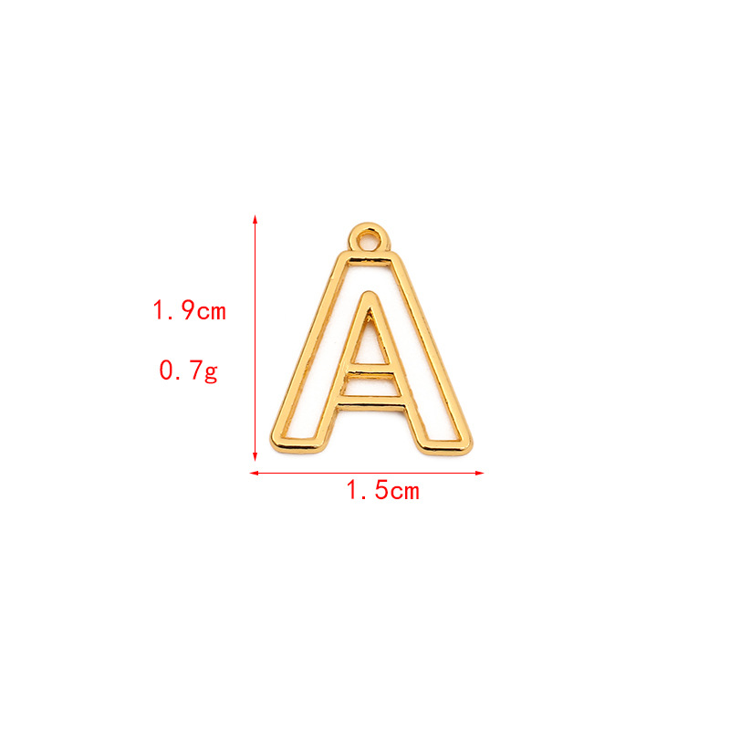 Wholesale of popular alloy 26-letter gold and silver pendants, pendants, bracelets and accessories Specification image