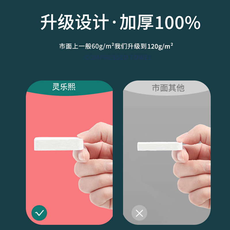 Compressed face towels, disposable compressed towels, baby facial cleansing towels, travel hotels, beauty salons, manufacturer wholesale Specification image