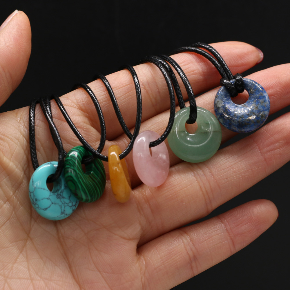 Exquisite natural stone semi-precious stone beads, large-hole beads, DIY jewelry accessories, handcrafted necklaces, wholesale details Picture
