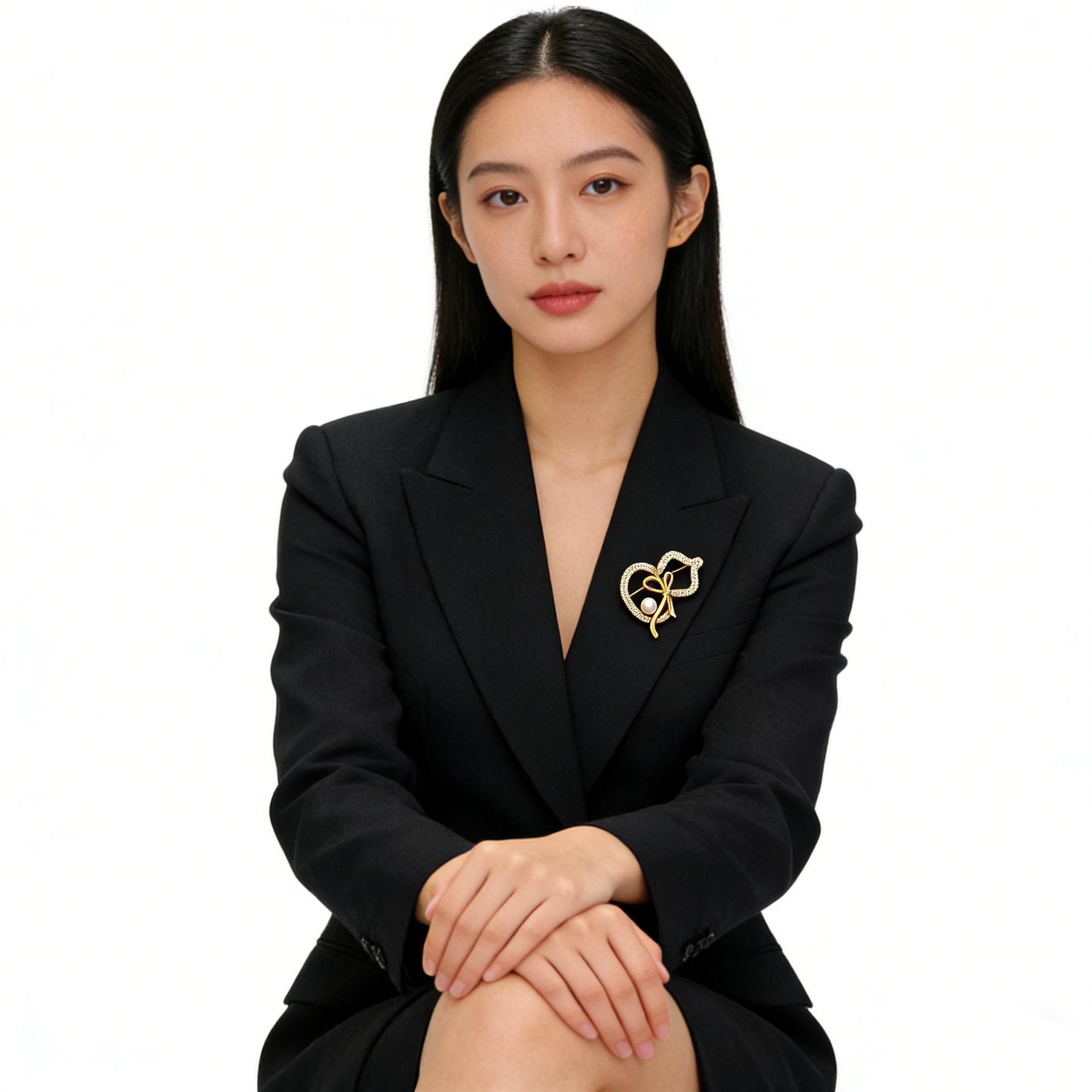 Hyacinth live-streamed high-end best-selling brooches, women's fashion, light luxury, elegant and high-end gourd-shaped pins, 2026 new trendy accessories details Picture