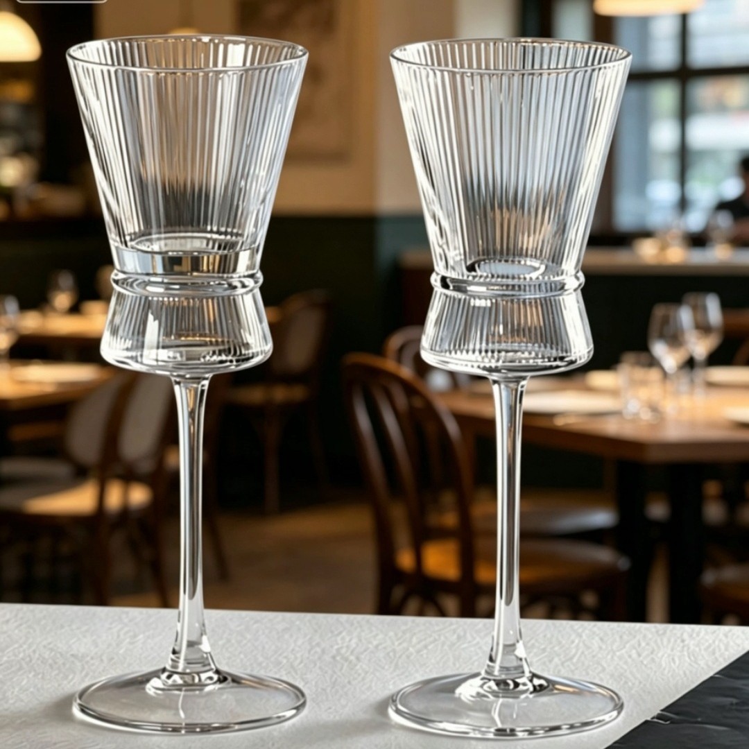 Vintage clear púrpura rod copa de cóctel copa de cóctel premium sentido denso corrugado taparra copa de vino copa de vino rojo copa de bebida