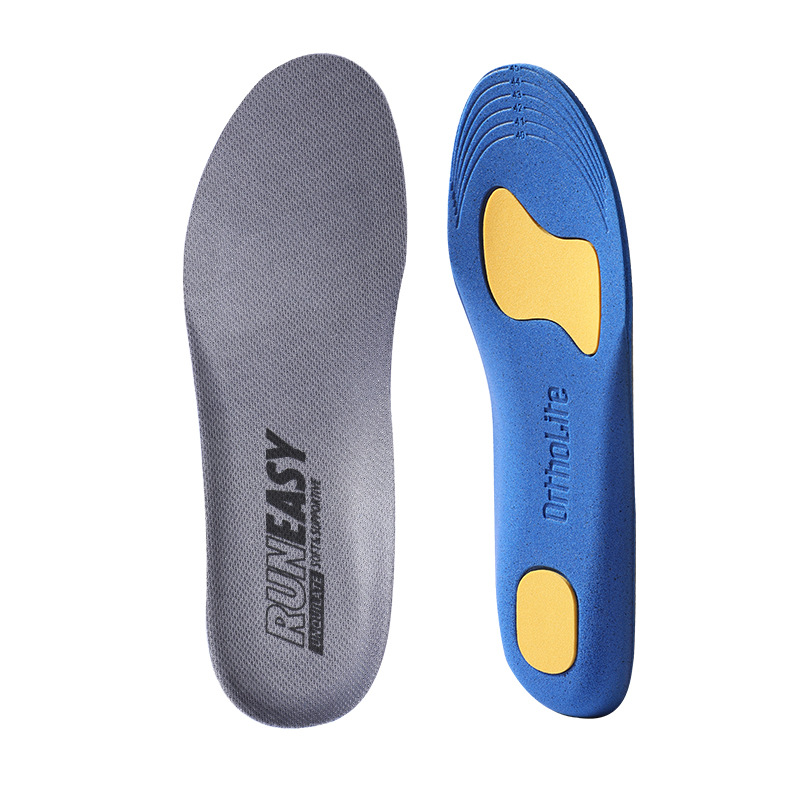 The high-elasticity shock-absorbing sports insoles are breathable, comfortable, soft and snug. They are light and easy to run. The insoles can be freely cut Item Picture