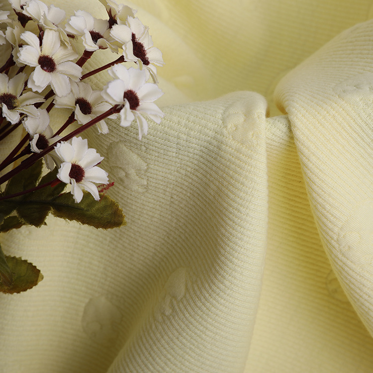 320g空气层提花面料涤氨弹力提花布家居服童装运动服提花面料产品图