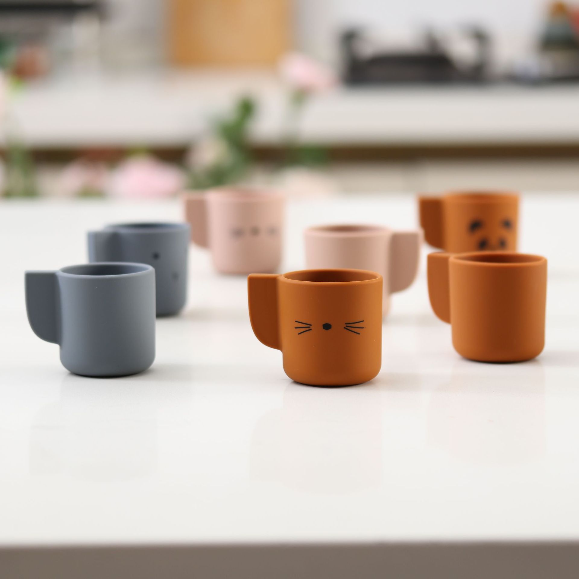 家用可爱兔子熊猫猫咪儿童卡通牙刷杯漱口杯喝水杯过家家杯子详情图1