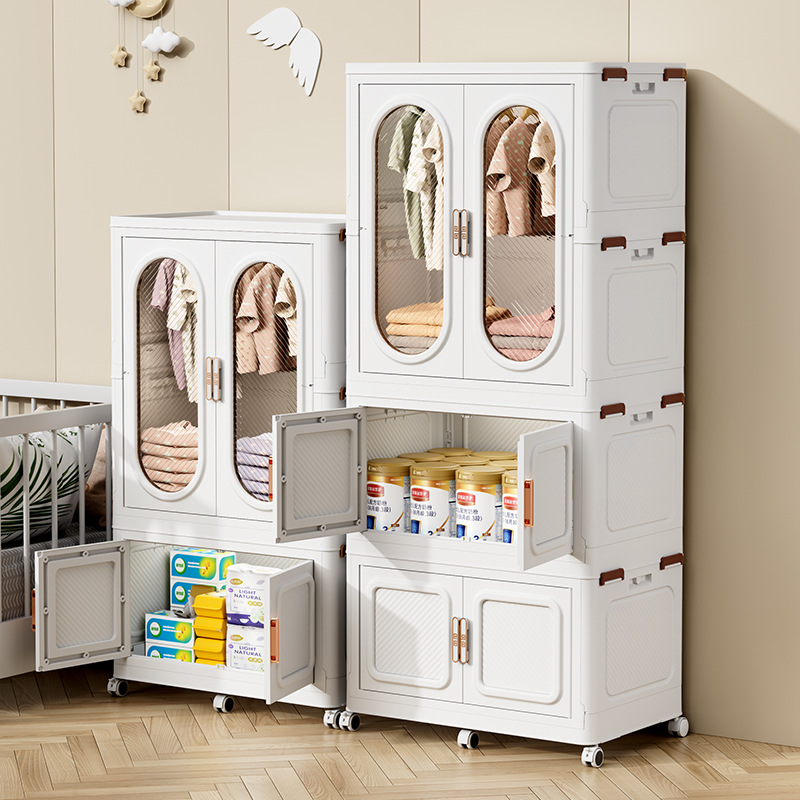 Combination wardrobe, large-sized adult wardrobe, multi-functional folding cabinet without installation, clothes and quilts organization and storage cabinet details Picture
