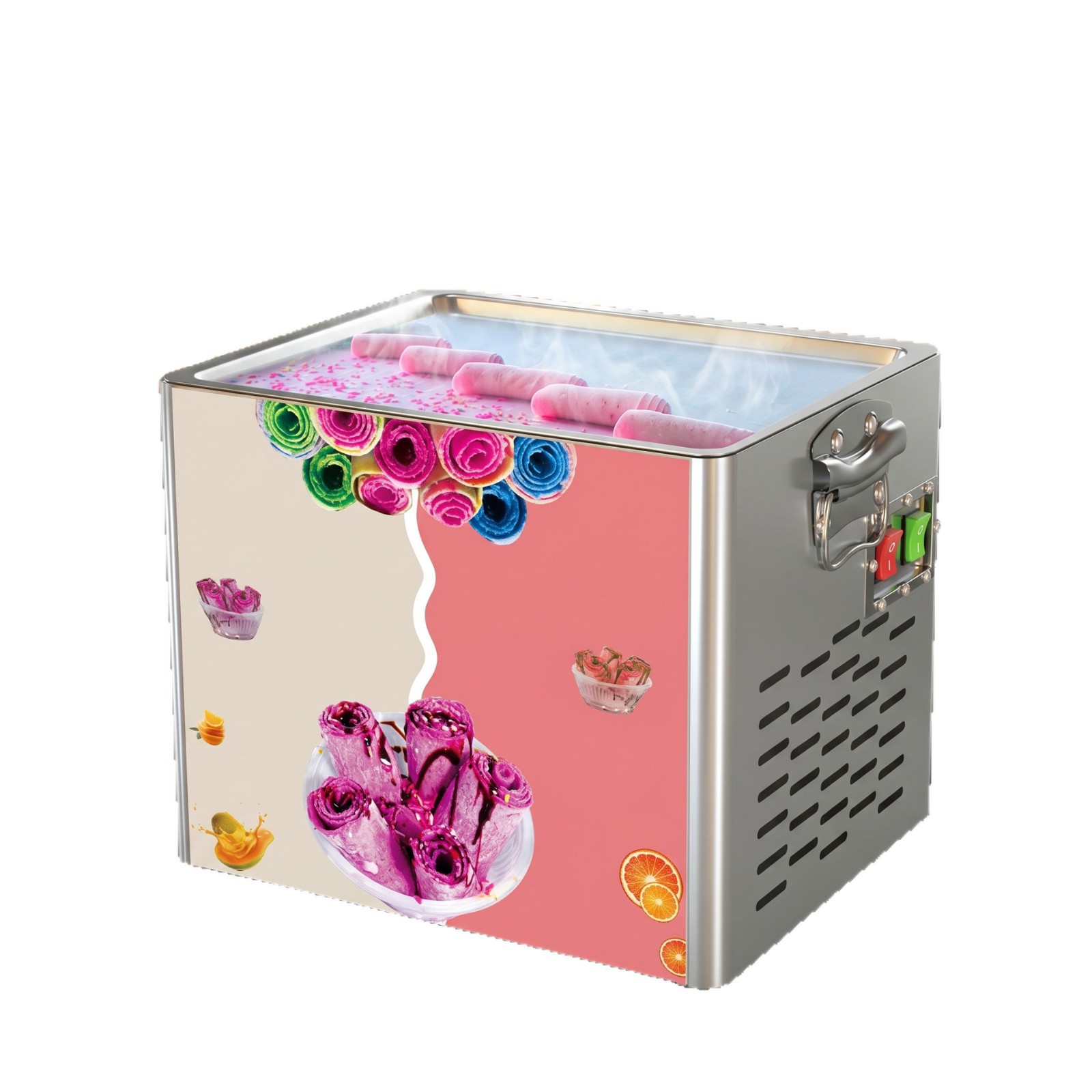 Commercial desktop ice stir-frying machine, fully automatic thick yogurt stir-frying machine, ice cream roll ice cream machine, night market stall equipment manufacturer Item Picture