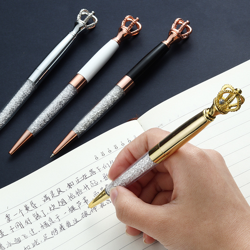 Crown Ballpoint pens, diamond pens, metal pens wholesale in stock, Minghao Factory 2023 model gift pens, business pens Specification drawing