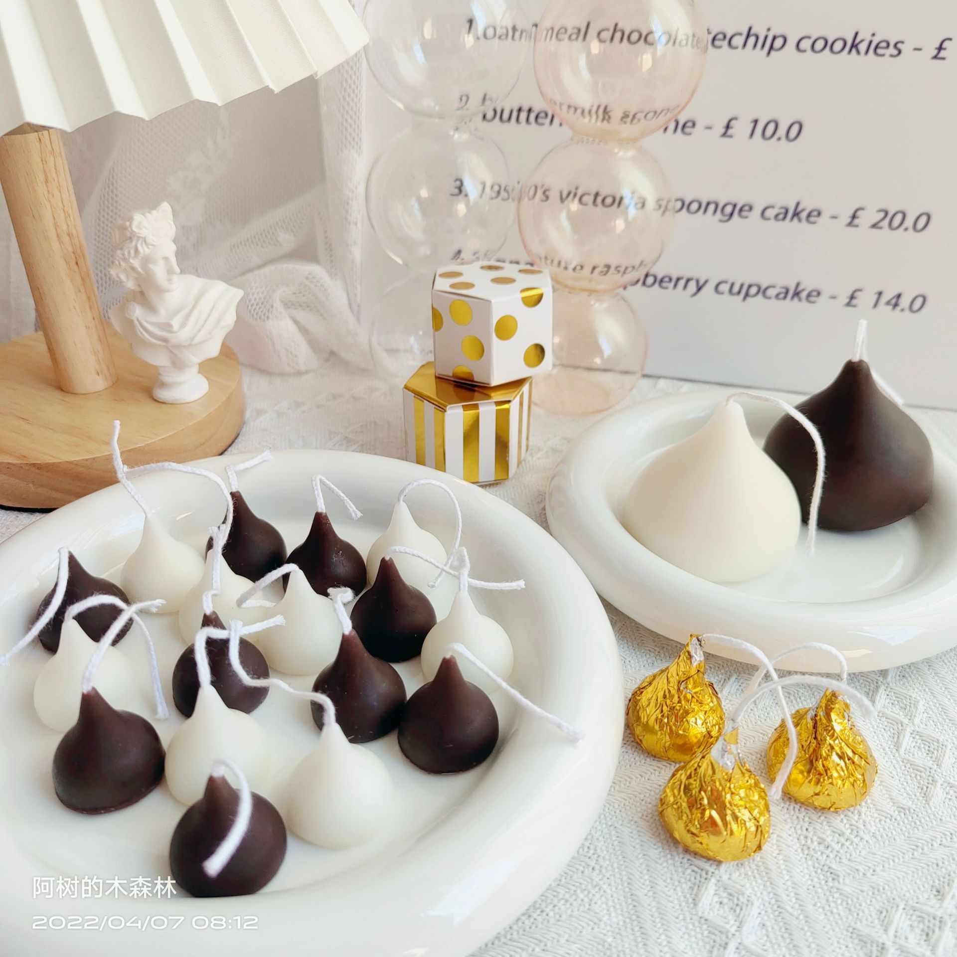 巧克力糖果香薰蜡烛生日礼物伴手礼大豆蜡香氛拍摄道具摆件ins风