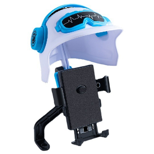 新款骑行自行车摩托车头盔手机支架遮阳防晒防雨电动车导航支架白底实物图