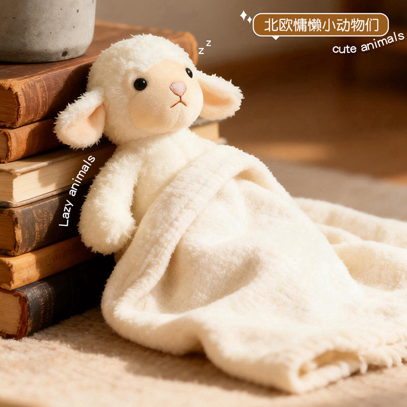 Nordic lazy little animal fragrance pendants, cute little sheep, little cats, fox dolls, plush toys, children's gifts Specification image