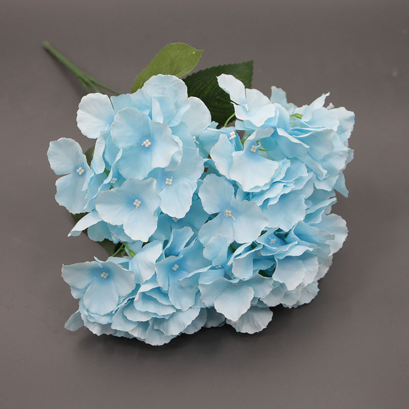 仿真5叉绣球花束婚庆酒店布置婚礼拍摄道具玫红色仿真花假花批发详情图2