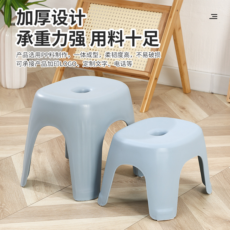 Factory direct delivery of multi-functional shoe-changing stools, adult low stools, bathroom stools, foot-stepped small stools, and household plastic small stools Specification image