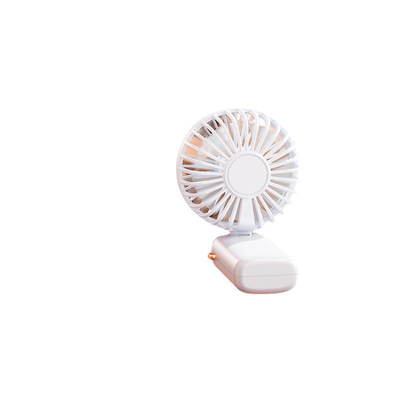 小折叠超静音风扇手持便携式桌上迷你小款随身办公室小型充电白底实物图