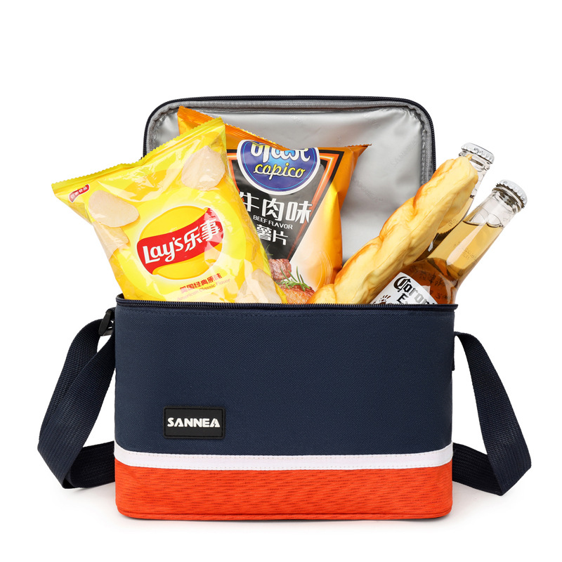 SAN Neng 600D Oxford Cloth Insulated Bag, outdoor portable picnic bag, cross-border food delivery, fresh-keeping and cold-preserving, camping ice pack Item Picture