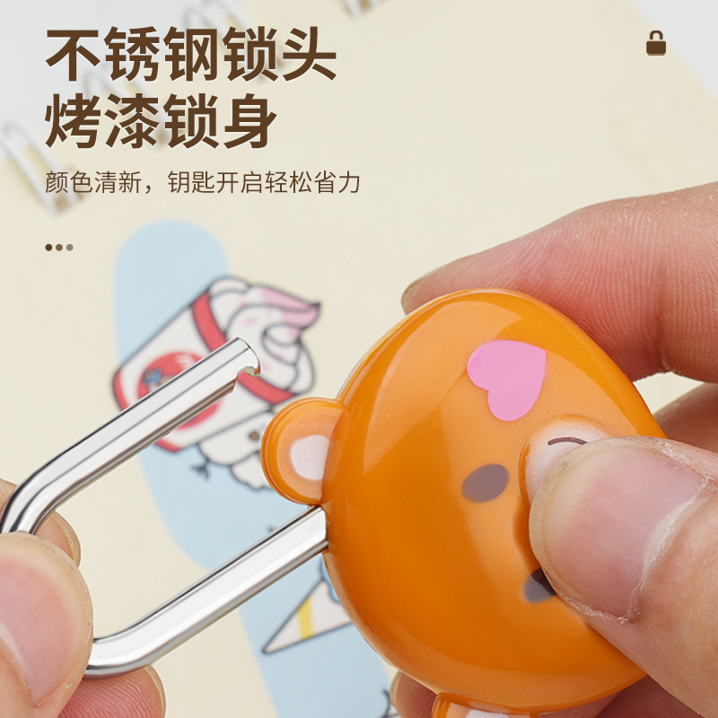 Cute padlock, cartoon combination lock, lock holder, lock head, small lock, cabinet lock, student dormitory suitcase, mini padlock details Picture