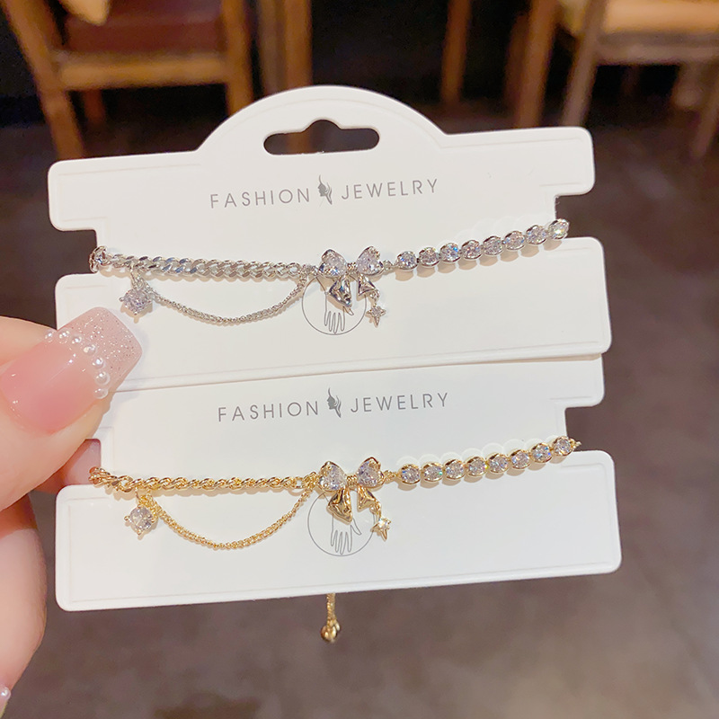 镶钻小蛮腰手链女气质小众设计 简约冷淡风复古手串送闺蜜时尚手饰