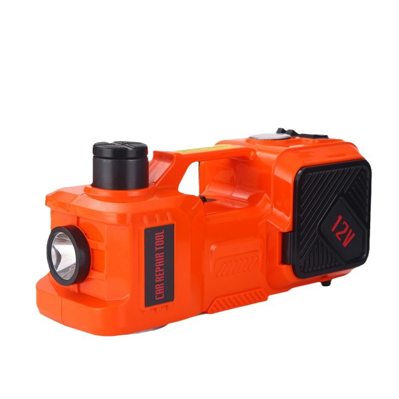 批发电动千斤顶小轿车汽车用电动千斤顶车载设备12V千斤顶套装白底实物图