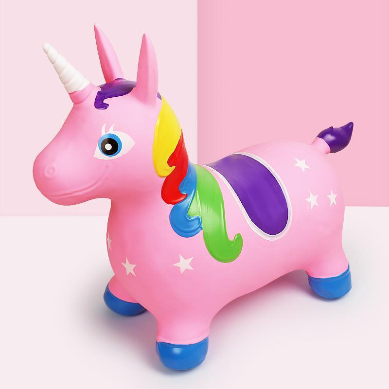 儿童骑马跳跳马静音跳跳鹿加厚防爆充气弹力宝宝玩具独角兽跳跳马产品图