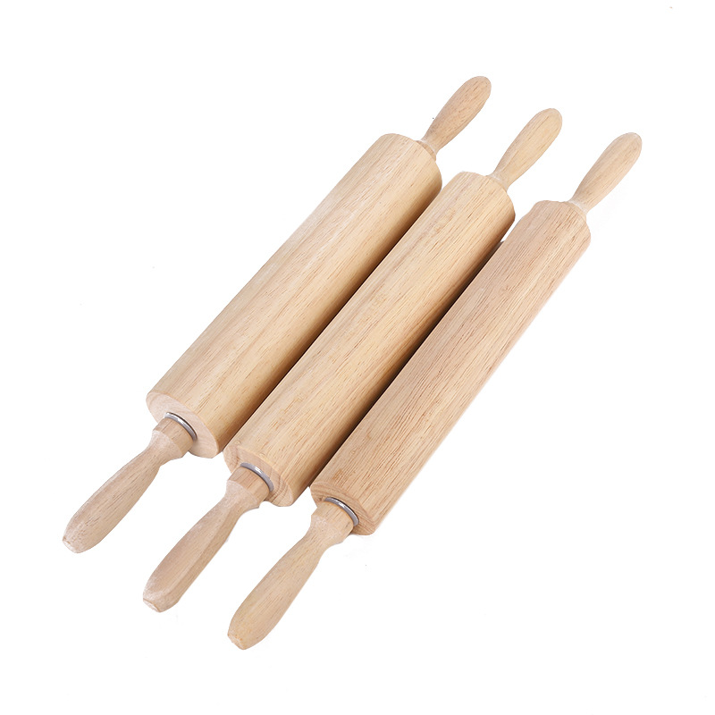 During the Spring Festival, the whole family makes dumplings with solid wood rolling pins, non-stick rolling rollers, and household rolling pins in stock for wholesale Item Picture