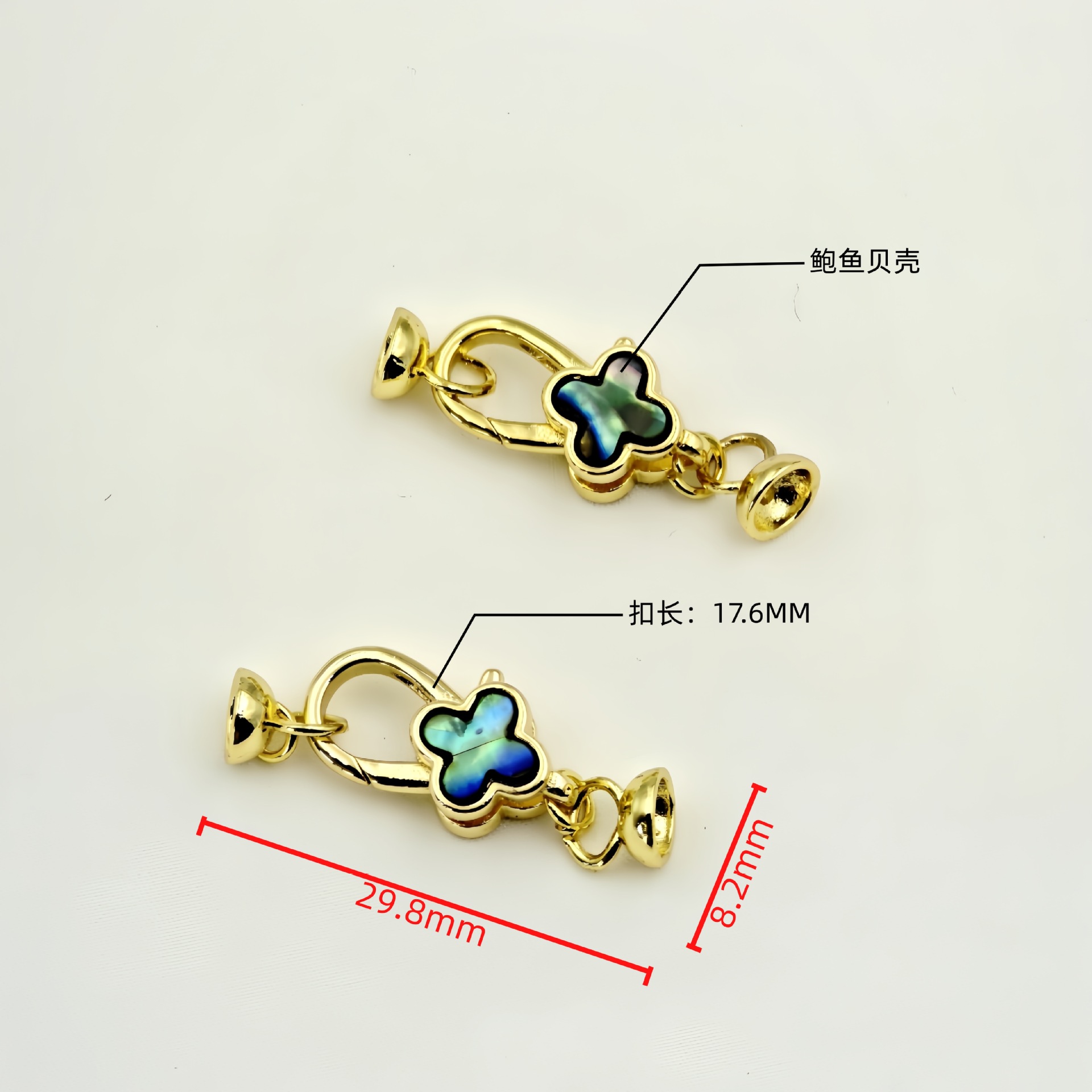 Chenxuan Art Inlays natural shell finishing clasp diy necklace bracelet clasp, fashionable sweater chain lock clasp accessories Application Scenario