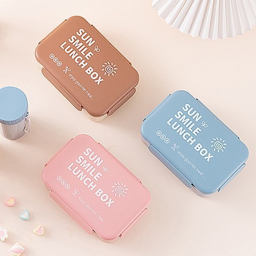 Office workers' compartments for lunch boxes and bento boxes, student-specific sealed microwave-safe lunch boxes and water cup sets Specification image