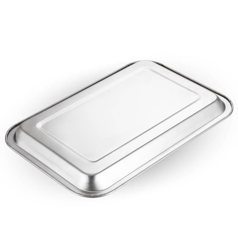04 Thick stainless steel square plates, hotel rectangular trays, barbecue plates, creative fast food plates, kitchen tableware wholesale Application Scenario