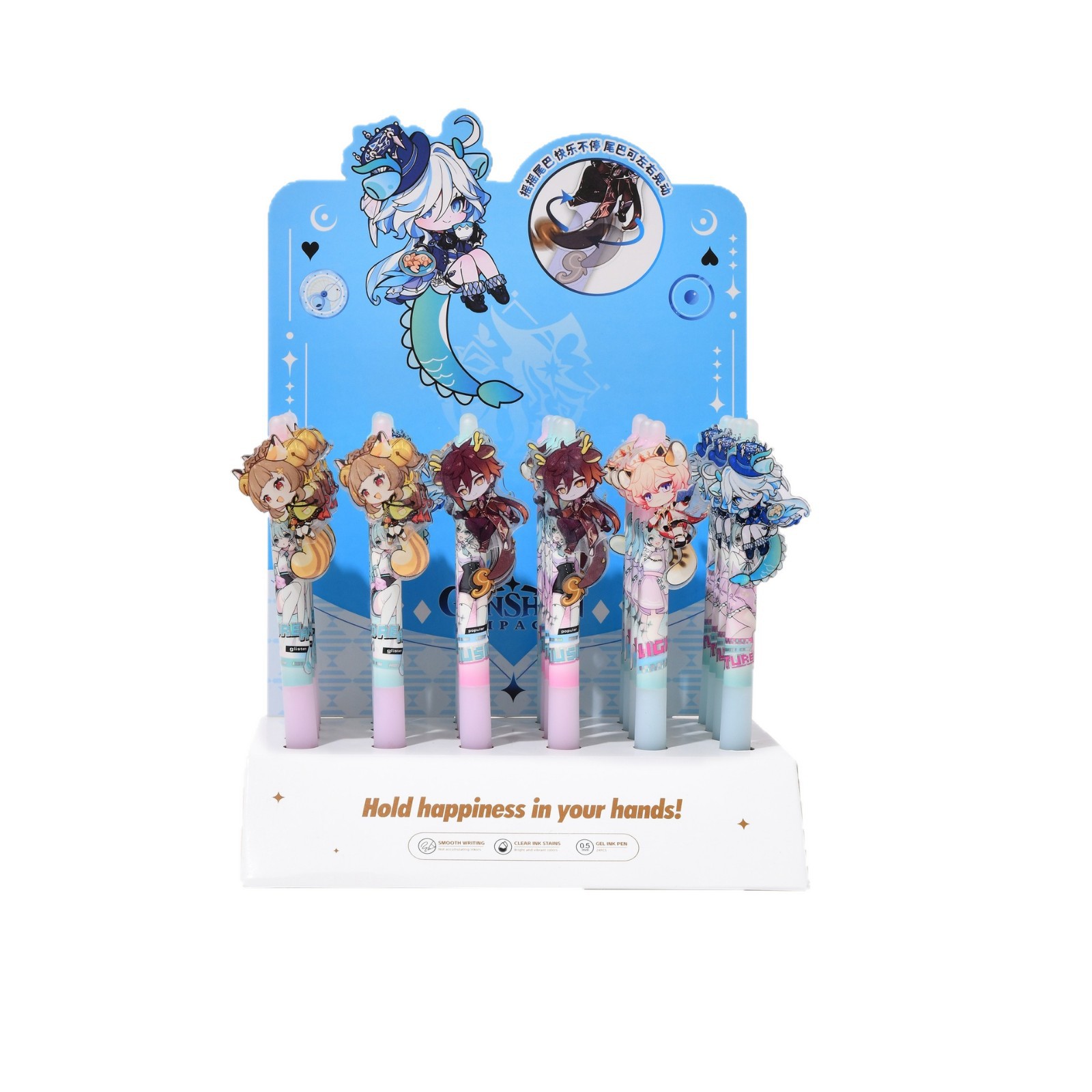 Chenxi 2D Tail Erasable Pen, cute and fun design, gel pen, special stationery for primary school students wholesale Item Picture