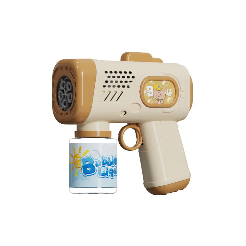 New children's toy fully automatic bubble gun with multiple holes, baby bubble blowing gun, birthday gift for boys and girls Item Picture
