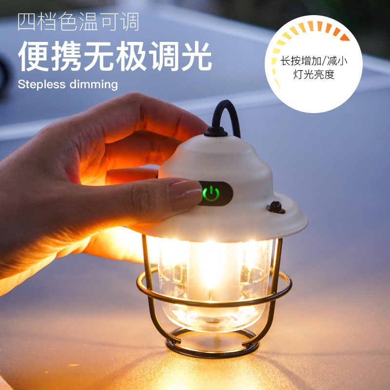 Cross-border outdoor camping atmosphere light, USB long-lasting portable tent camping lighting, pinecone lamp, small pendant lamp Specification image