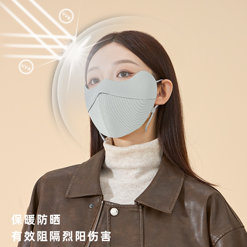 秋冬新品5D立体海绵口罩骑行保暖防风防冻透气防寒加绒加厚面罩女产品图